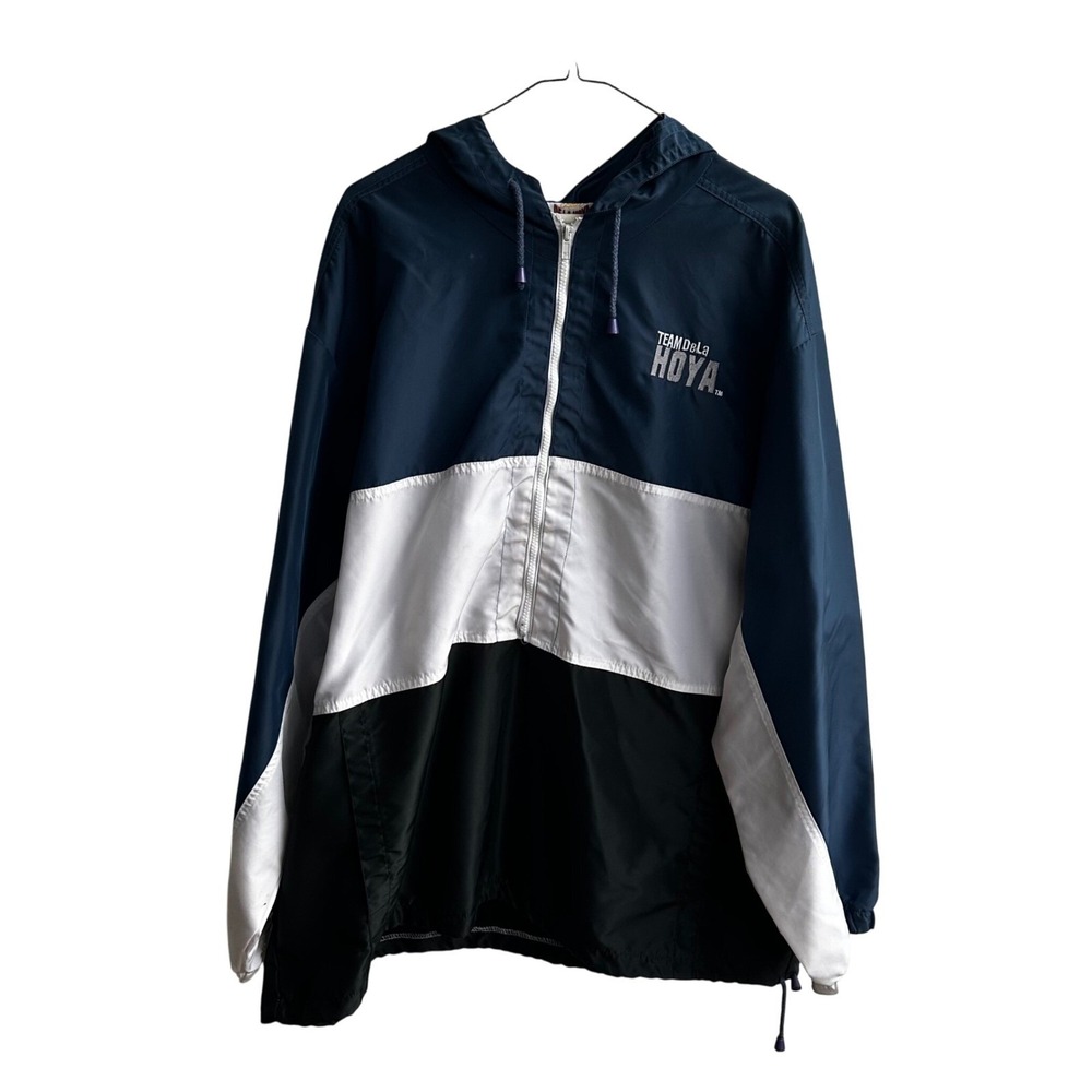 Team De La Hoya Olympic Boxing Windbreaker Jacket XL Blue White Black Pullover